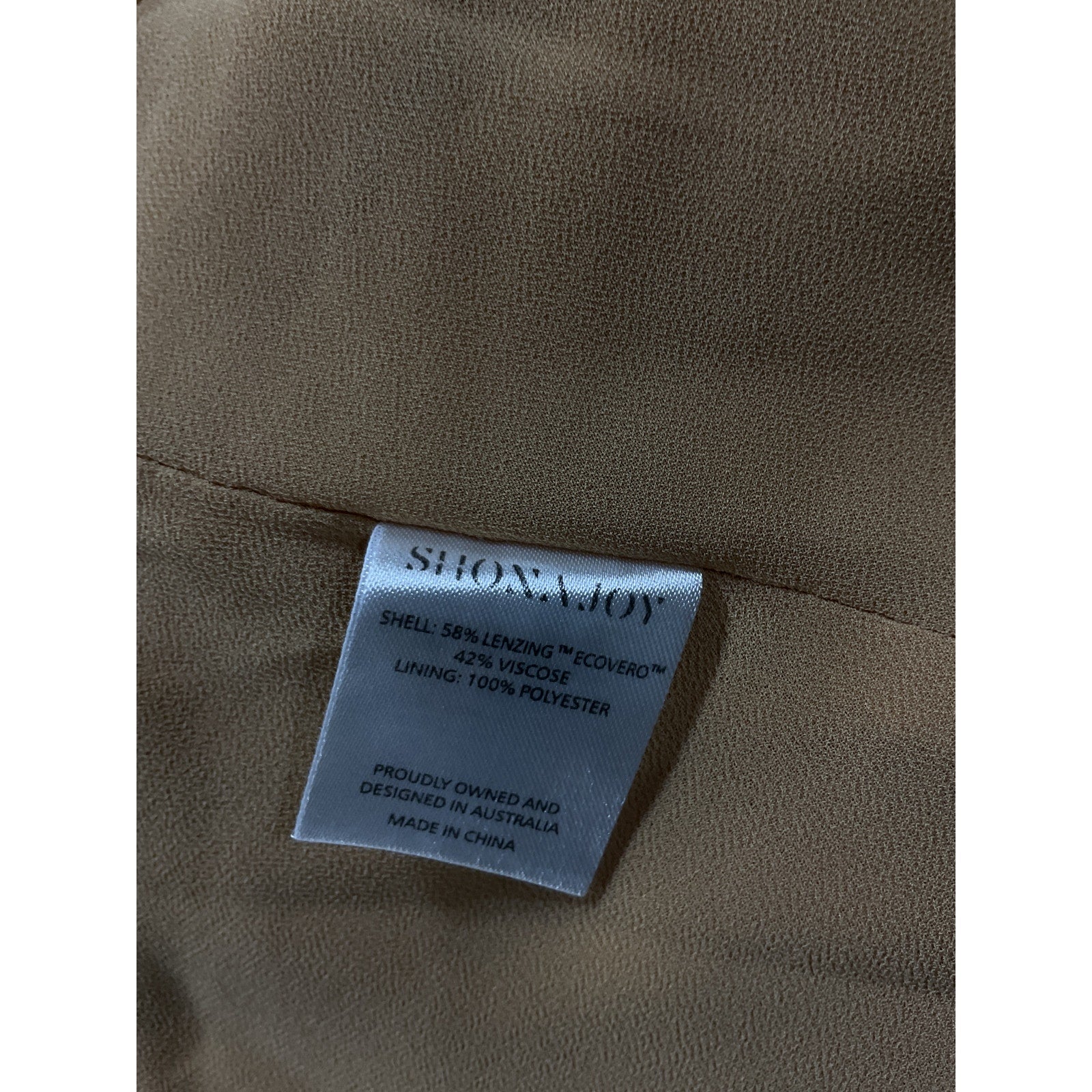 Shona Joy 'Oliviera' Gold Satin Twist Front Midi Dress Size 6