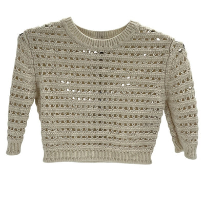 See By Chloé Beige Pointelle Sweater Size XS