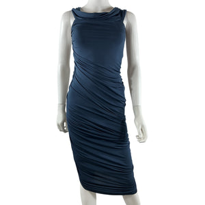 Katie May Ruched Navy Blue Alana Dress Size XS