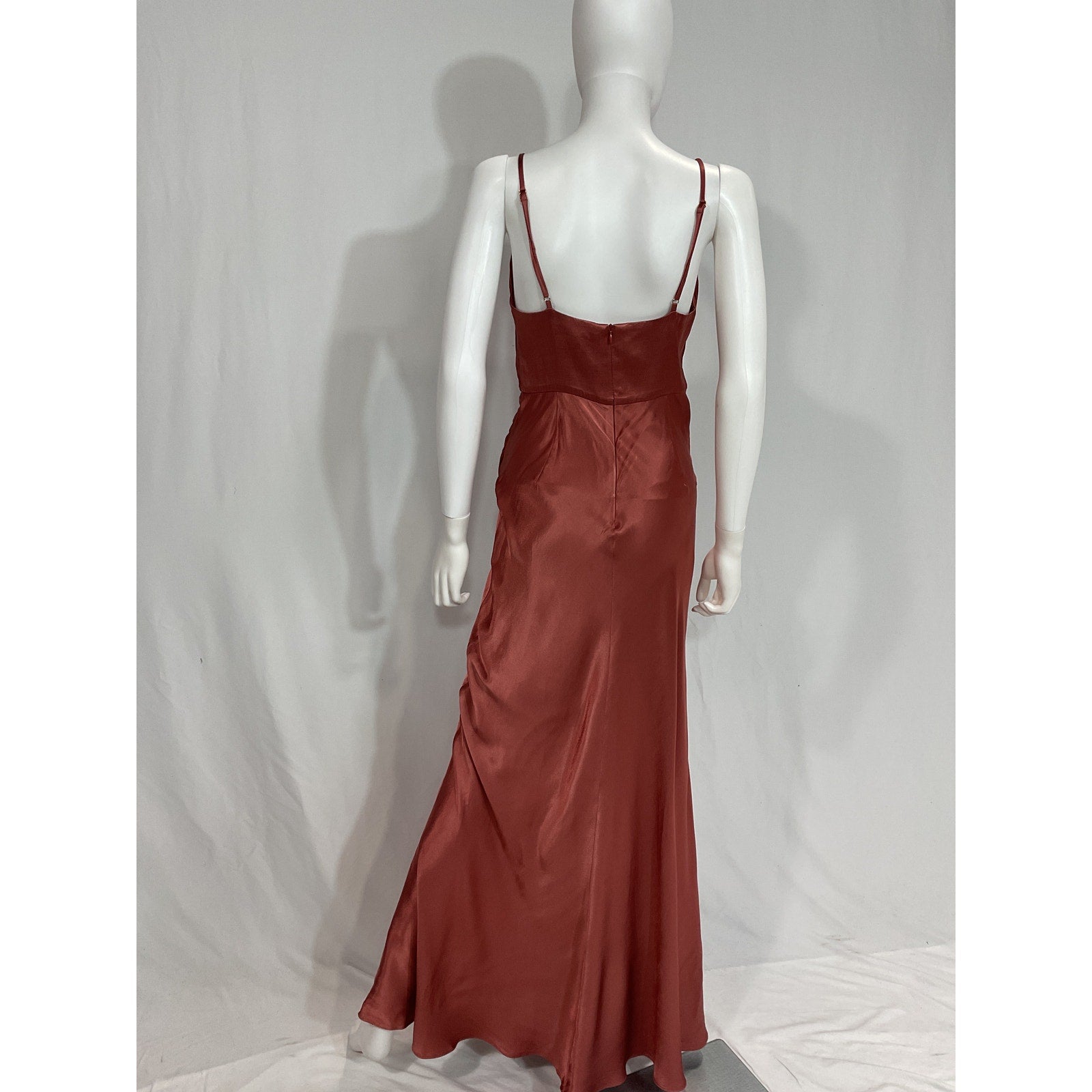 Shona Joy 'La Lune' Brown Cross Draped Maxi Dress Size 6