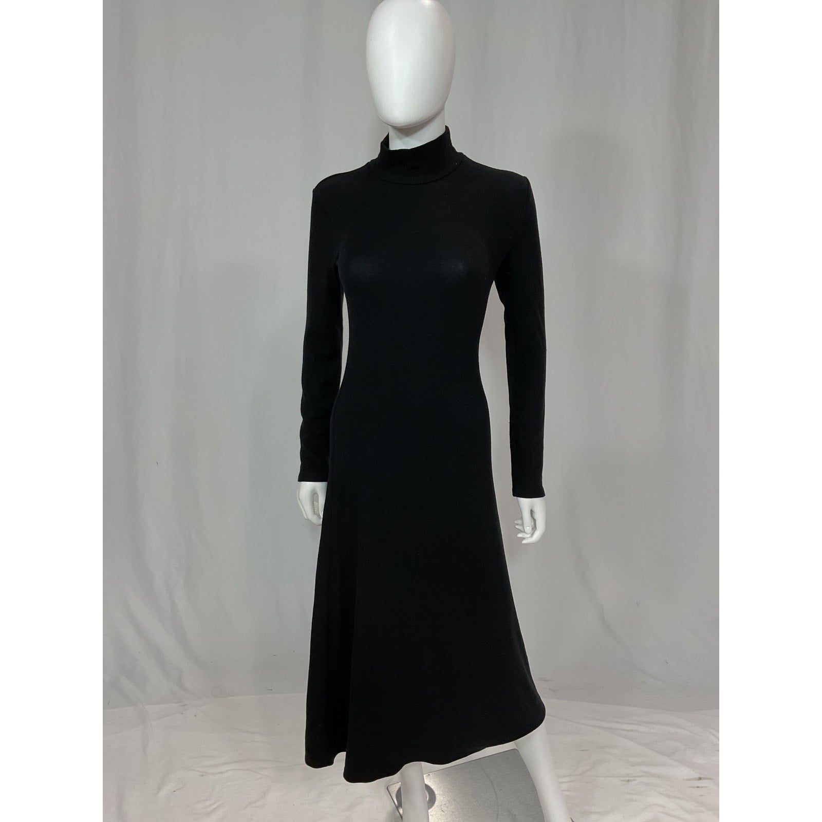 Reformation 'Cory' Black Turtlenec A Line Skirt Knit Dress Size S