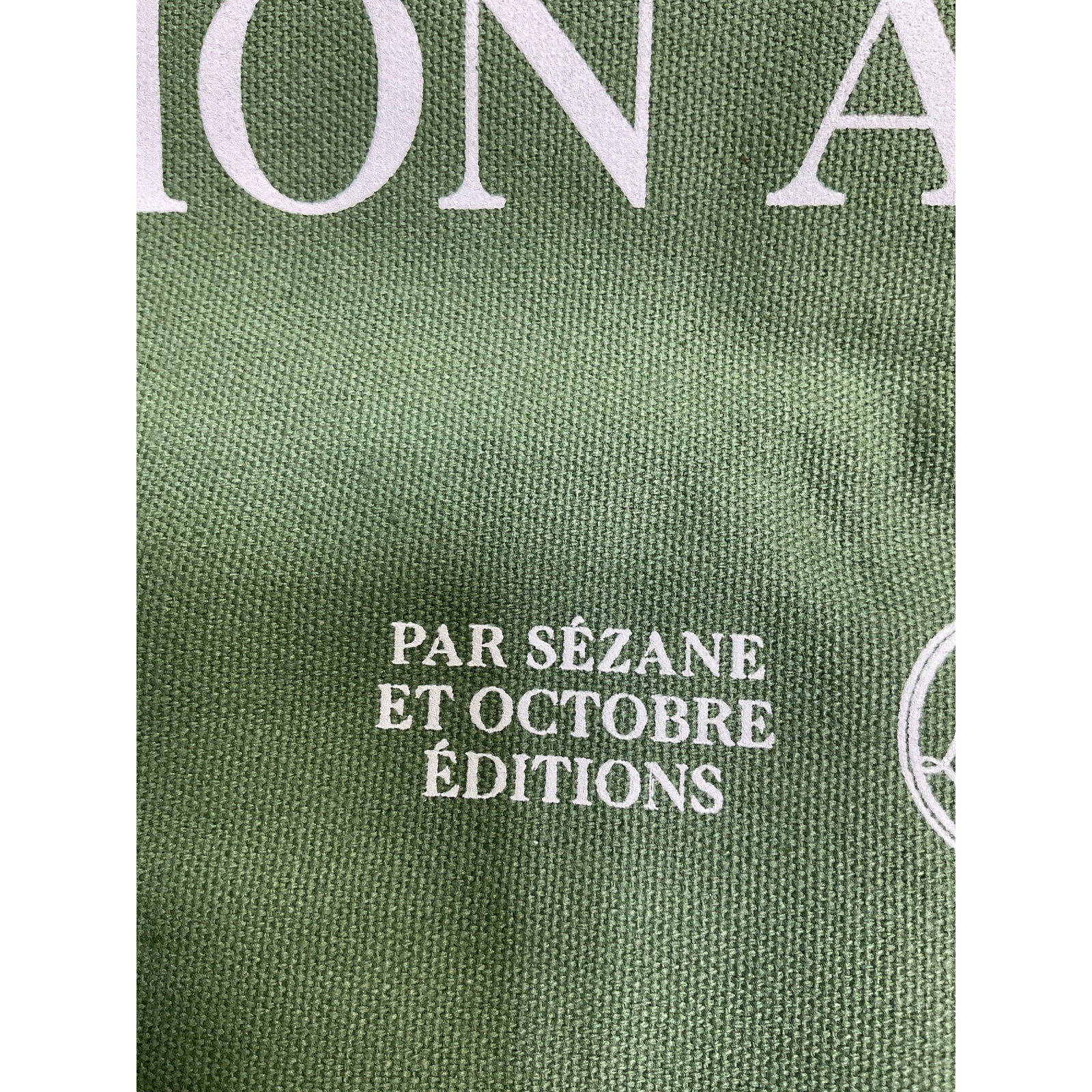 S�zane Green Cotton Tote Bag