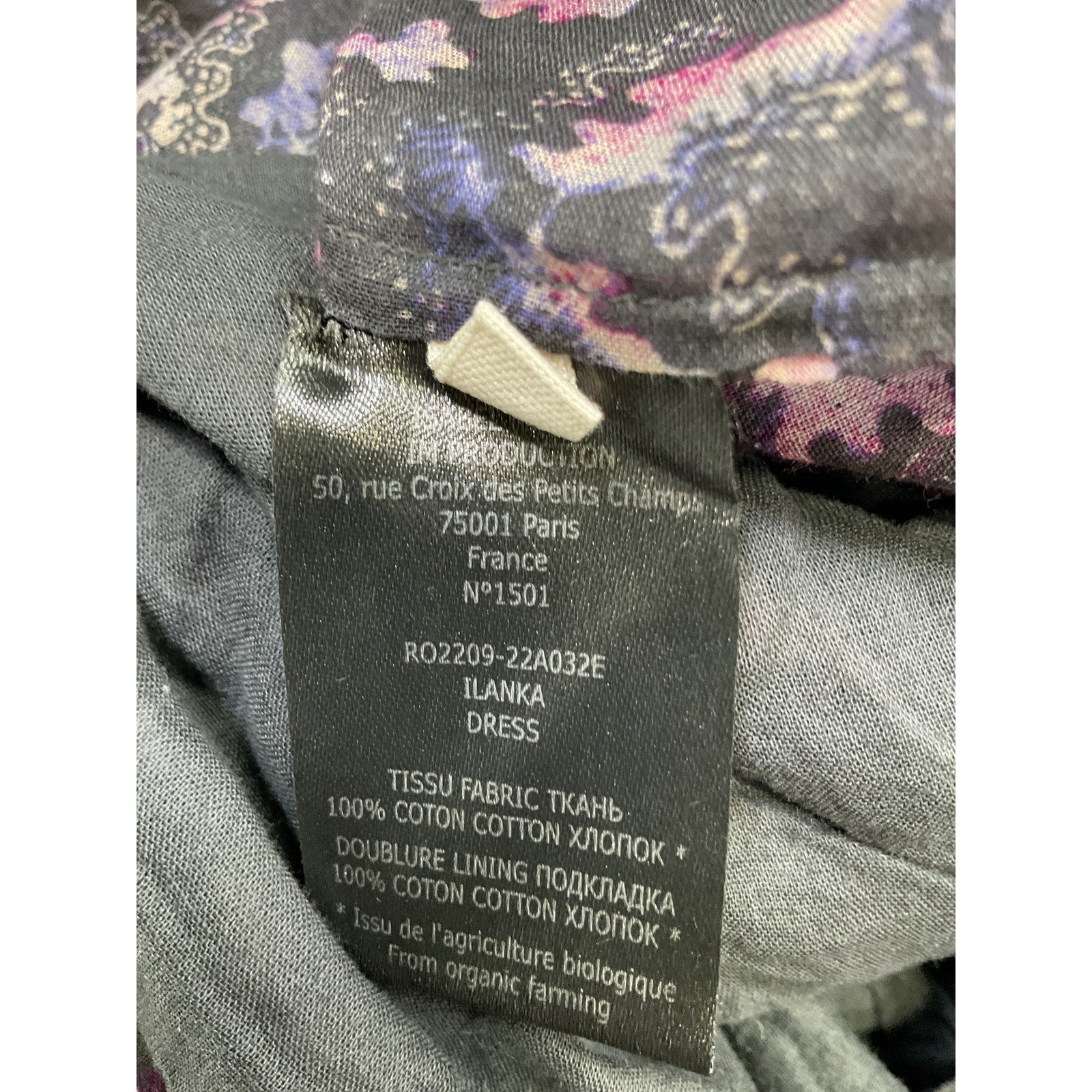 Isabel Marant 'Ilanka' Black Cotton Mini Dress Size 38