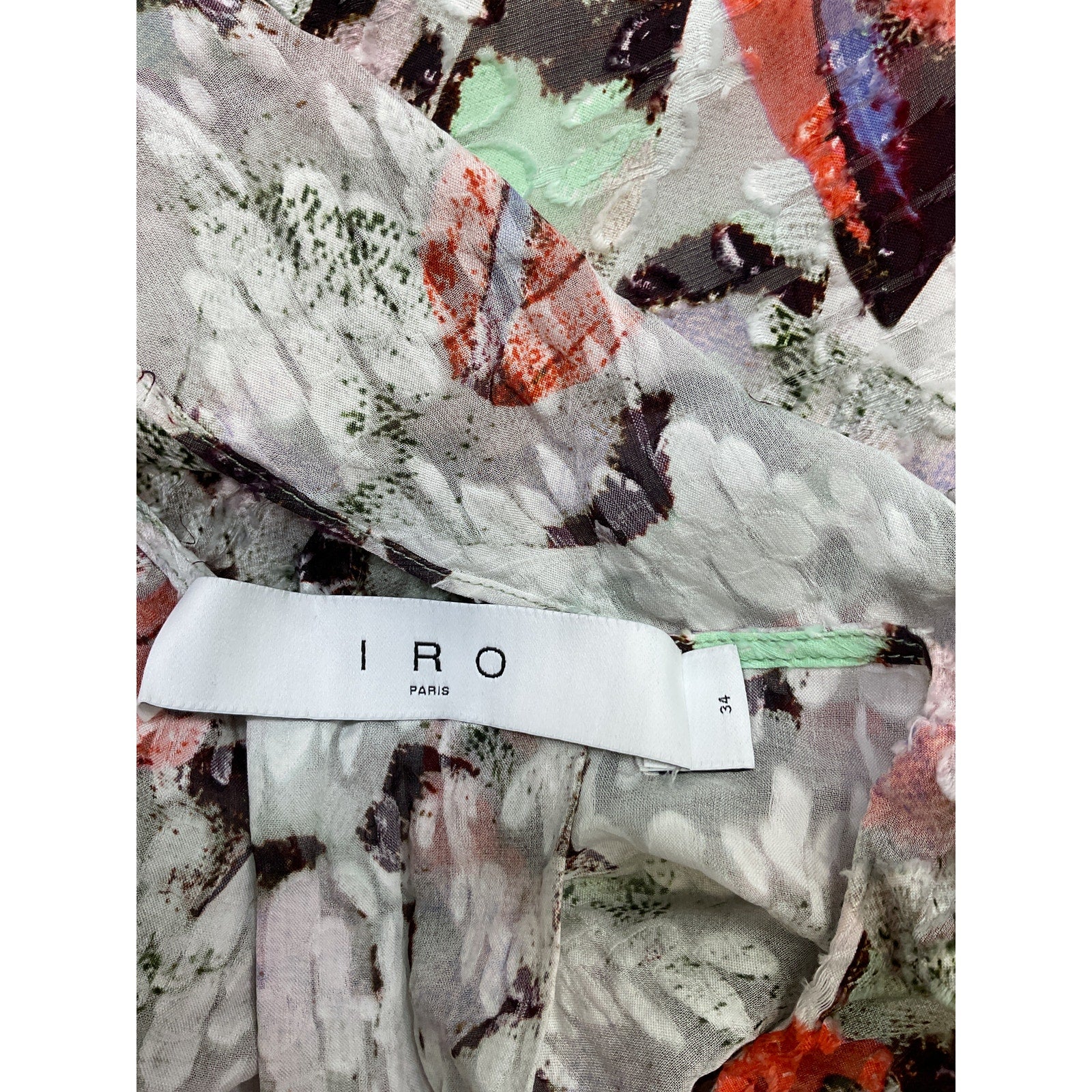 Iro 'Carlina' White Silk Wrap-Effect Ruffled Silk And Cotton-Blend Mini Dress Size 2