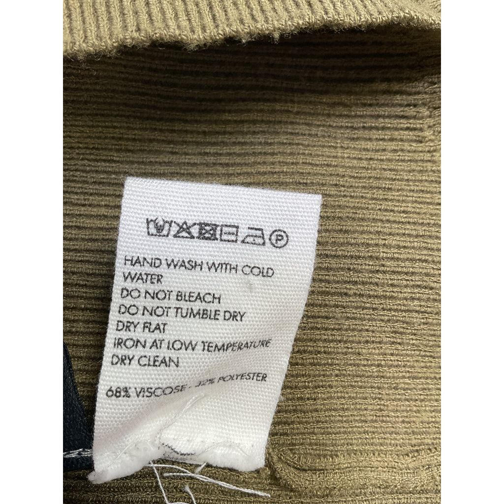 Jacquemus 'Mock' Green Viscose Neck Long Sleeve Crop Top Size 34