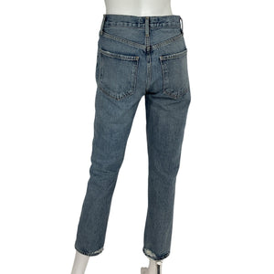 Agolde High Rise Straight Crop Dynamic Riley Denim Jeans Size 25