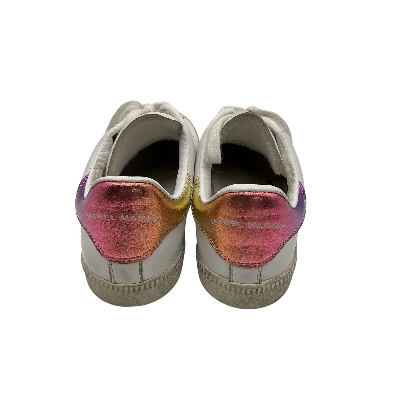 Isabel Marant 'Bryce' White Leather Sneakers Size 10