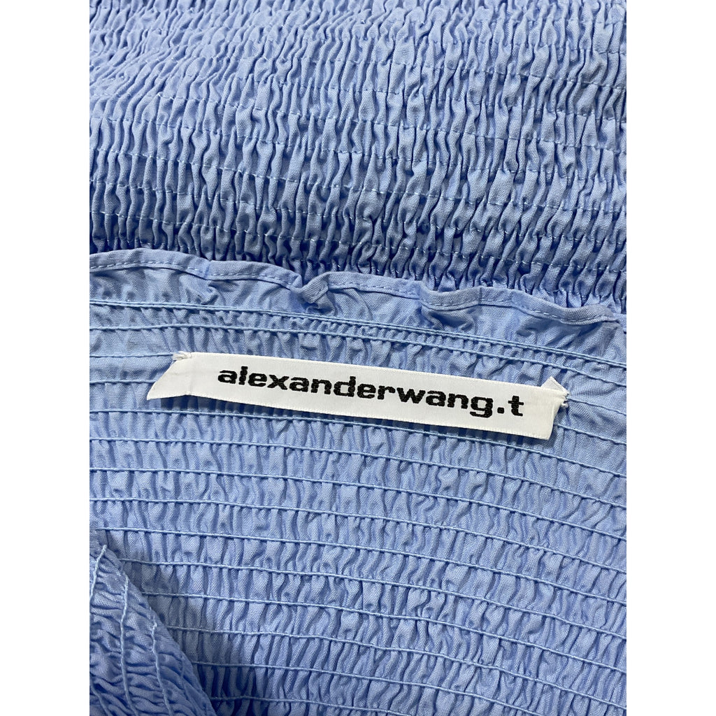 Alexander Wang 'Tank' Blue Poplin Mini Dress Size M