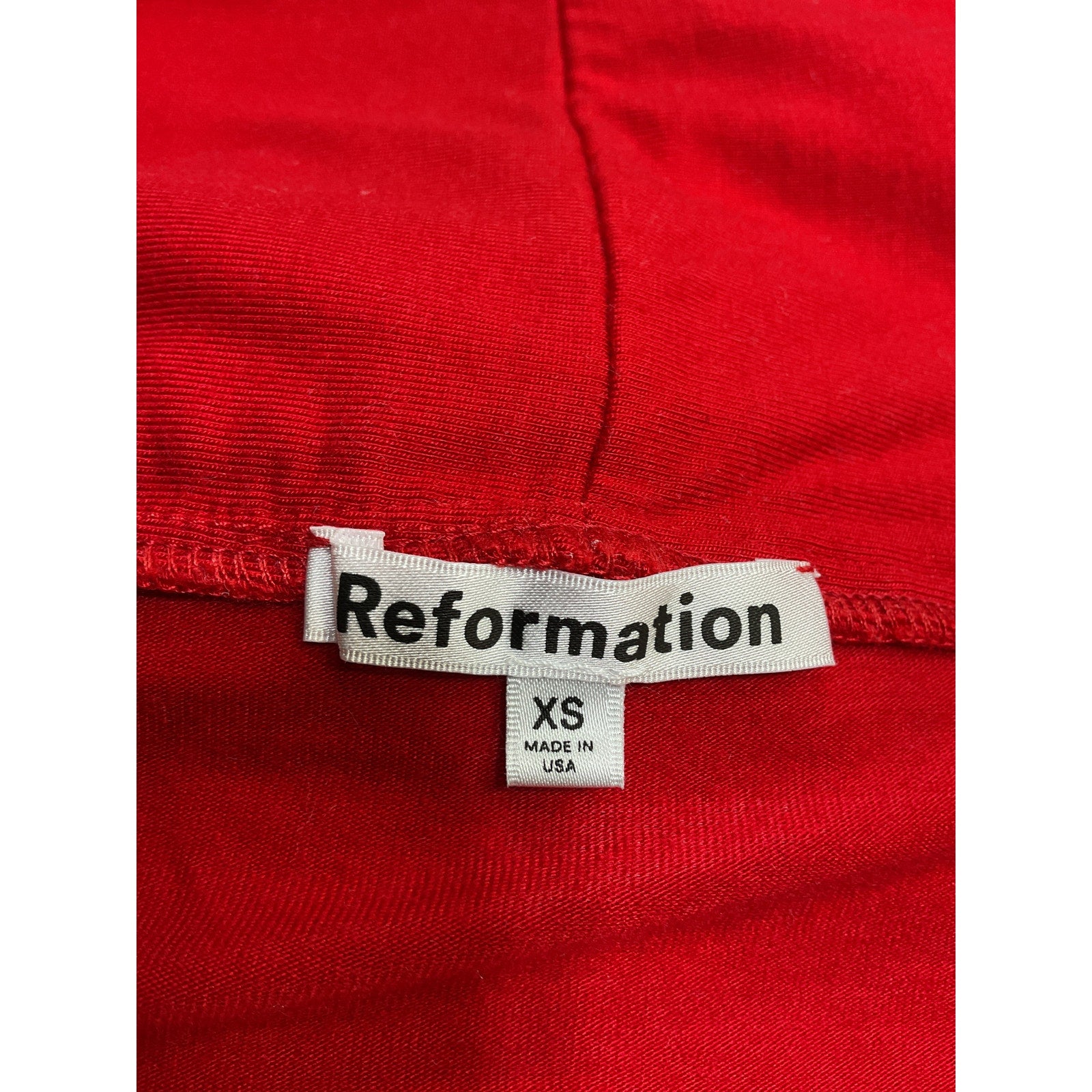 Reformation 'Emerald' Red Tencel Lyocell Knit Top Size XS