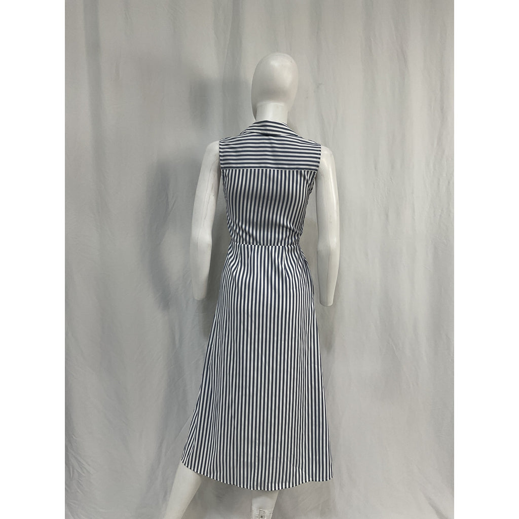 L'Academie 'The Yves' Blue Poly Midi Dress Size XXS