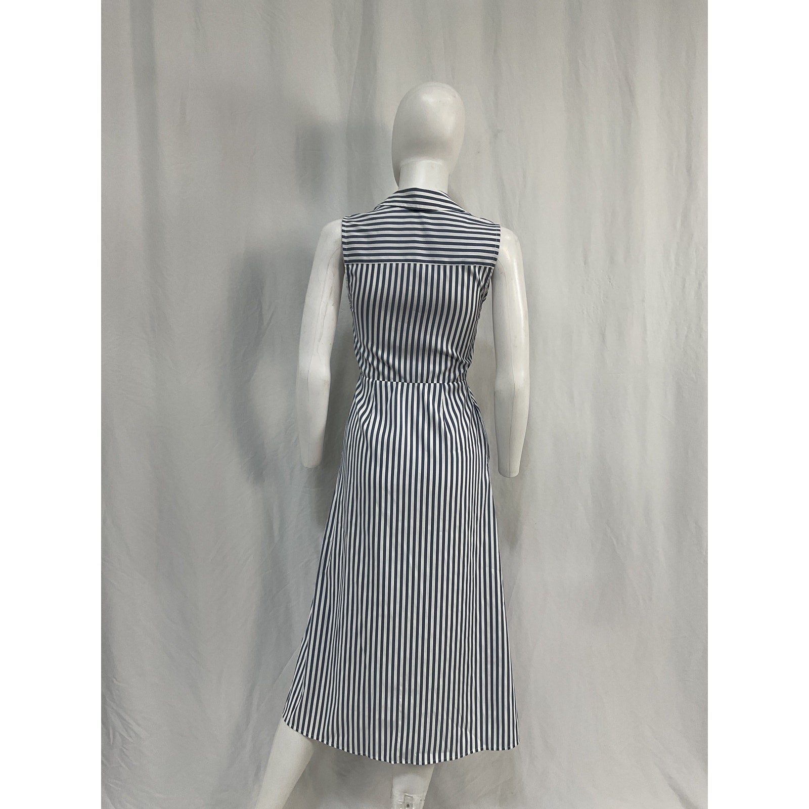 L'Academie 'The Yves' Blue Poly Midi Dress Size XXS