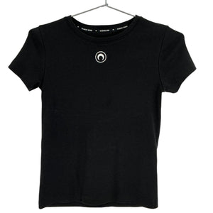 Marine Serre Classic Black Moon Logo Baby Fit T-Shirt Size M