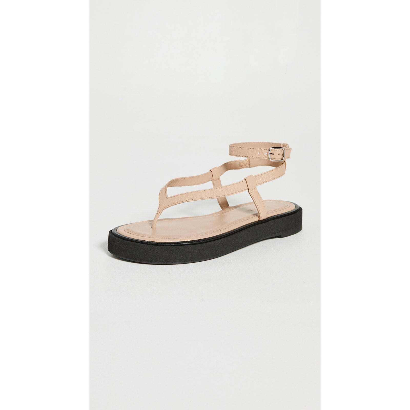 By Far 'Cece' Beige Leather Grained Sandal Size 8