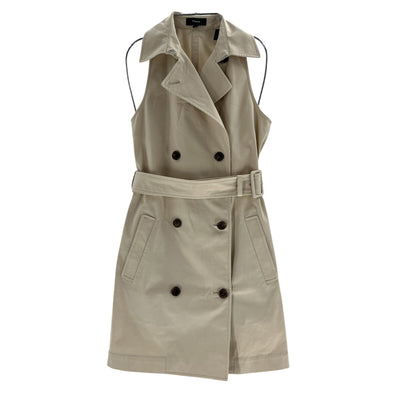 Theory Sleek Sand Halter Trench Dress Size 00