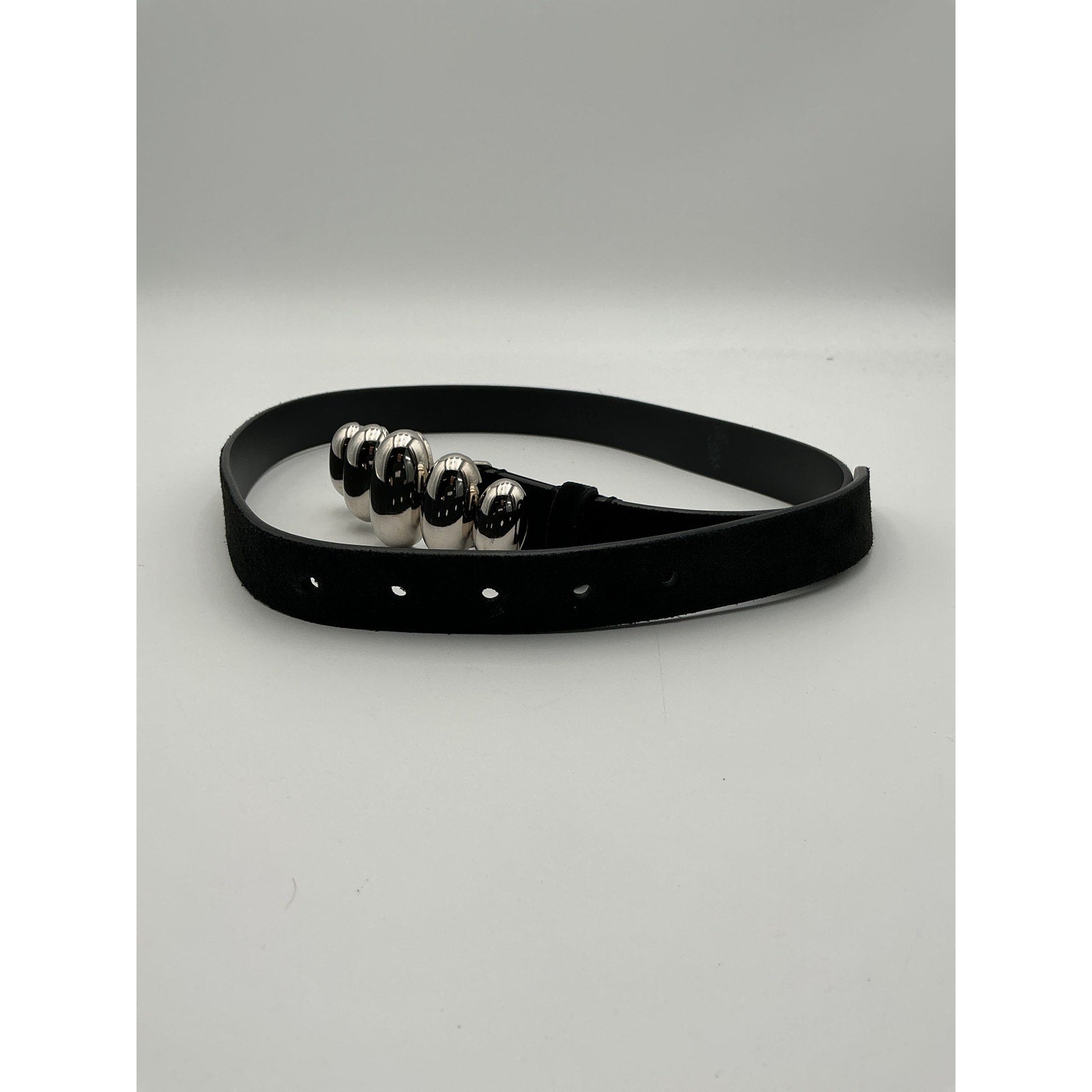 Isabel Marant 'Fuzz' Black Leather Belt Size 80