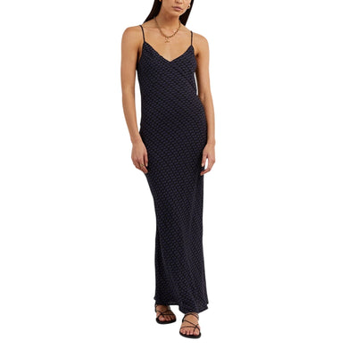 Dissh Sleek Navy Black Fame Slip Dress Size 6