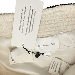 Line & Dot Textured Beige Avery Jacket Size M