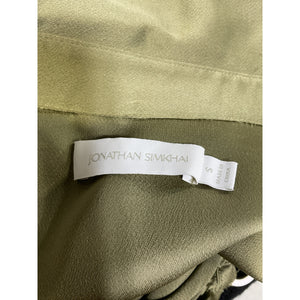 Simkhai 'Roma' Green Satin Mini Dress Size S