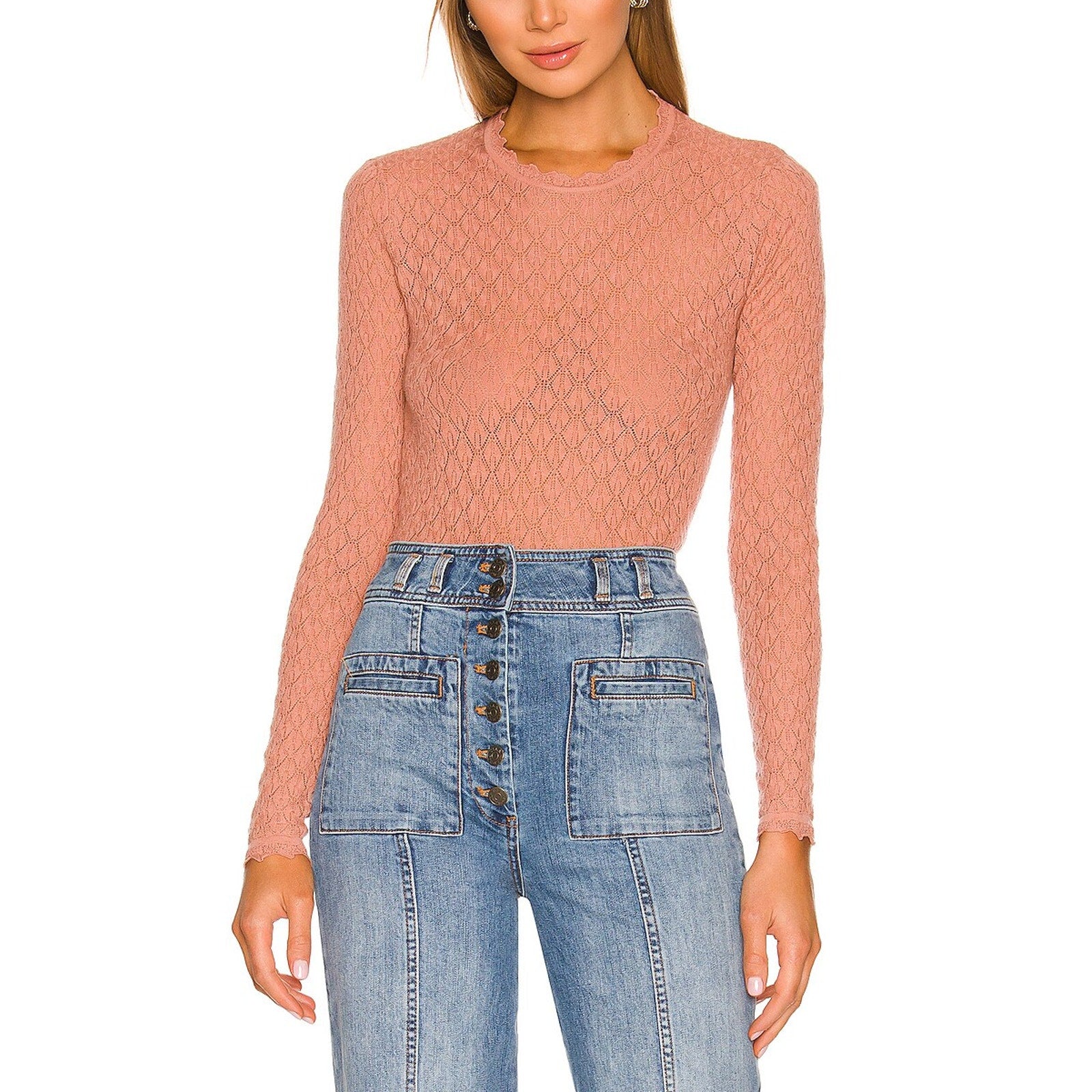 Ulla Johnson 'Lorelei' Pink Pullover Size XS