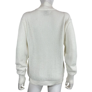 Varley Textured White Calva Half Zip Sweater Size S