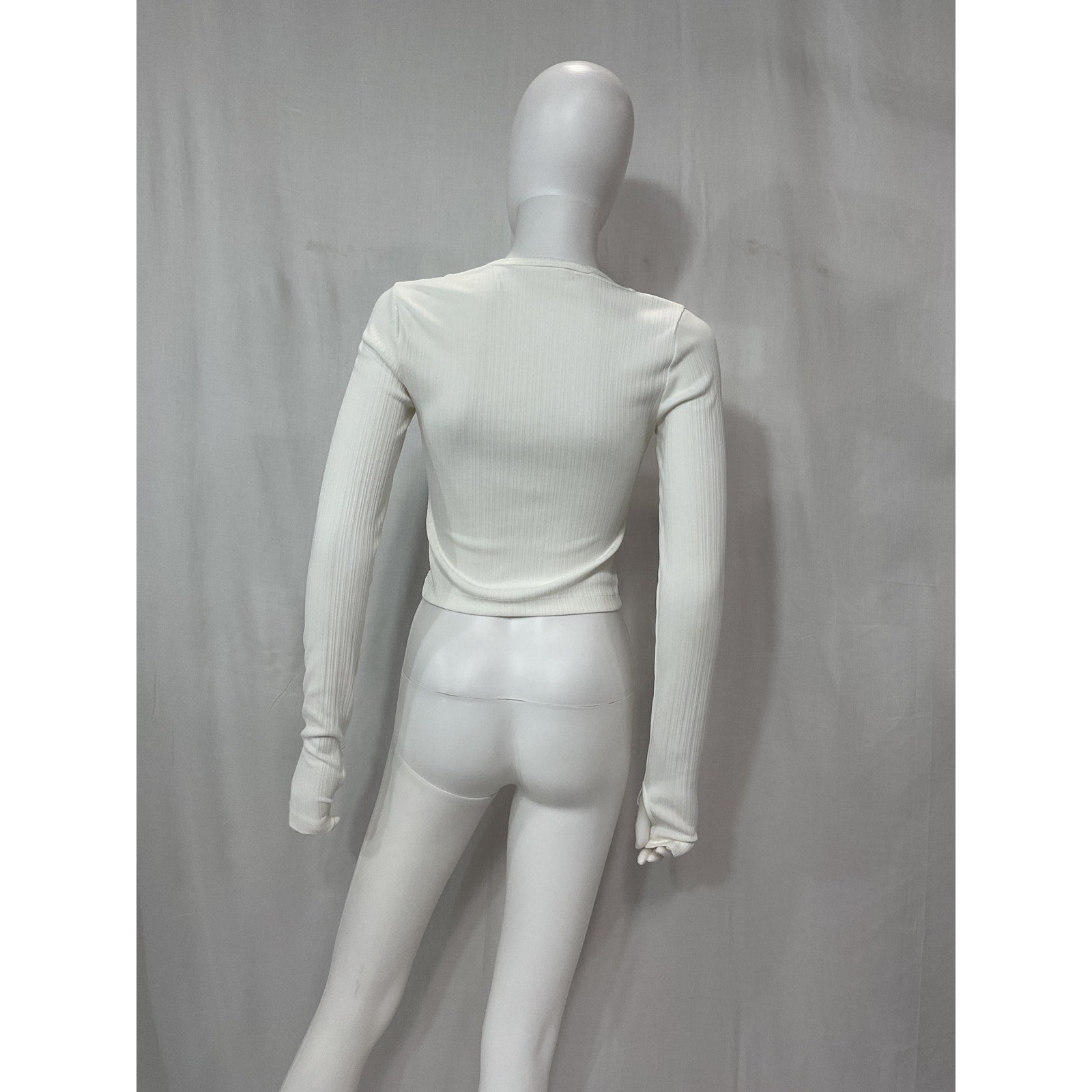 Helmut Lang 'Square' White Square Neck Long Sleeve Cardigan Size S