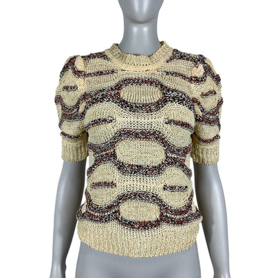 Ulla Johnson Textured Cream Alba Sweater Size XS