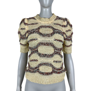 Ulla Johnson Textured Cream Alba Sweater Size XS
