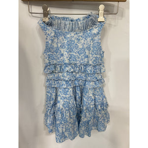Loveshackfancy Girls' 'Sprague' Blue Dress Size 3/4