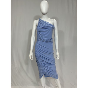 Norma Kamali 'Diana' Blue Gown Size XS