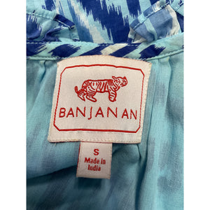 Banjanan Ikat Blue Poppy Midi Dress Size S