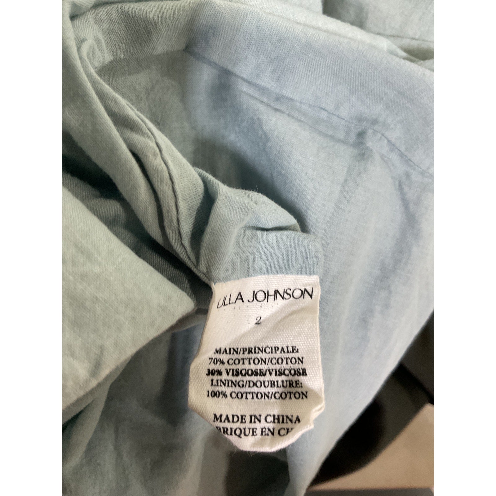 Ulla Johnson 'Isla' Black Gathered Printed Cotton-Blend Voile Midi Dress Size 2