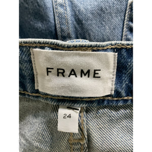 Frame Le Original Blue Ripped High Waist Crop Denim Jeans Size 24