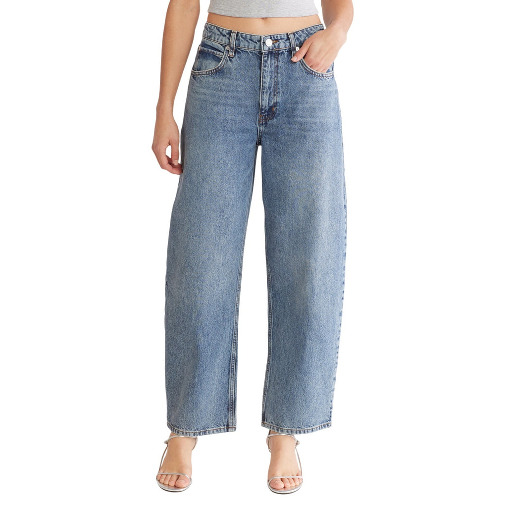 Frame Long Barrel Blue Cotton Leg Jeans Size 24