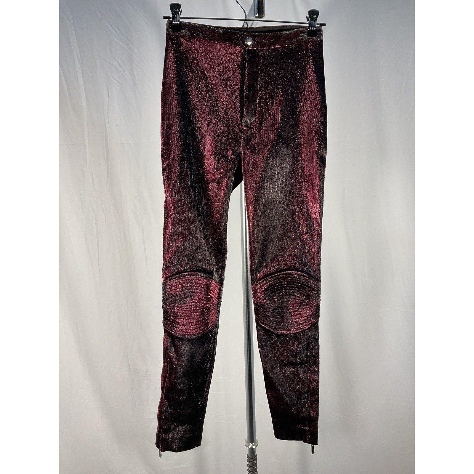 Area 'Lurex' Pink Skinny Pants Size XS