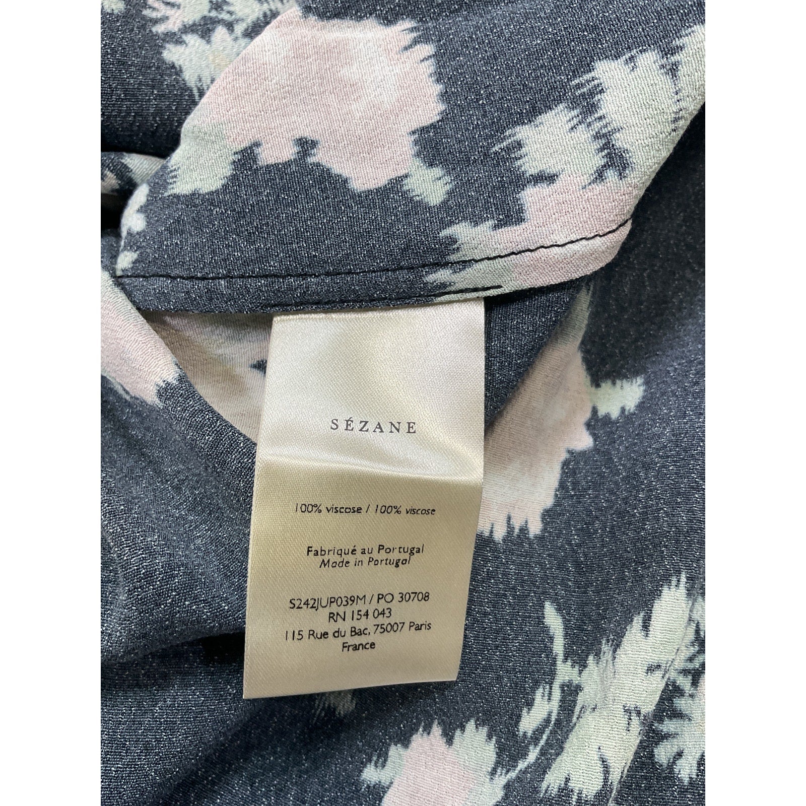 Sézane 'Tabata' Black Viscose Skirt Size 34