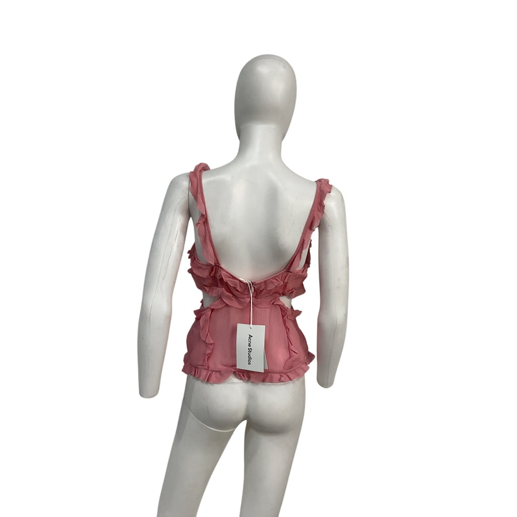 Acne Studios Pink Viscose Strap Top Size 38 - NWT
