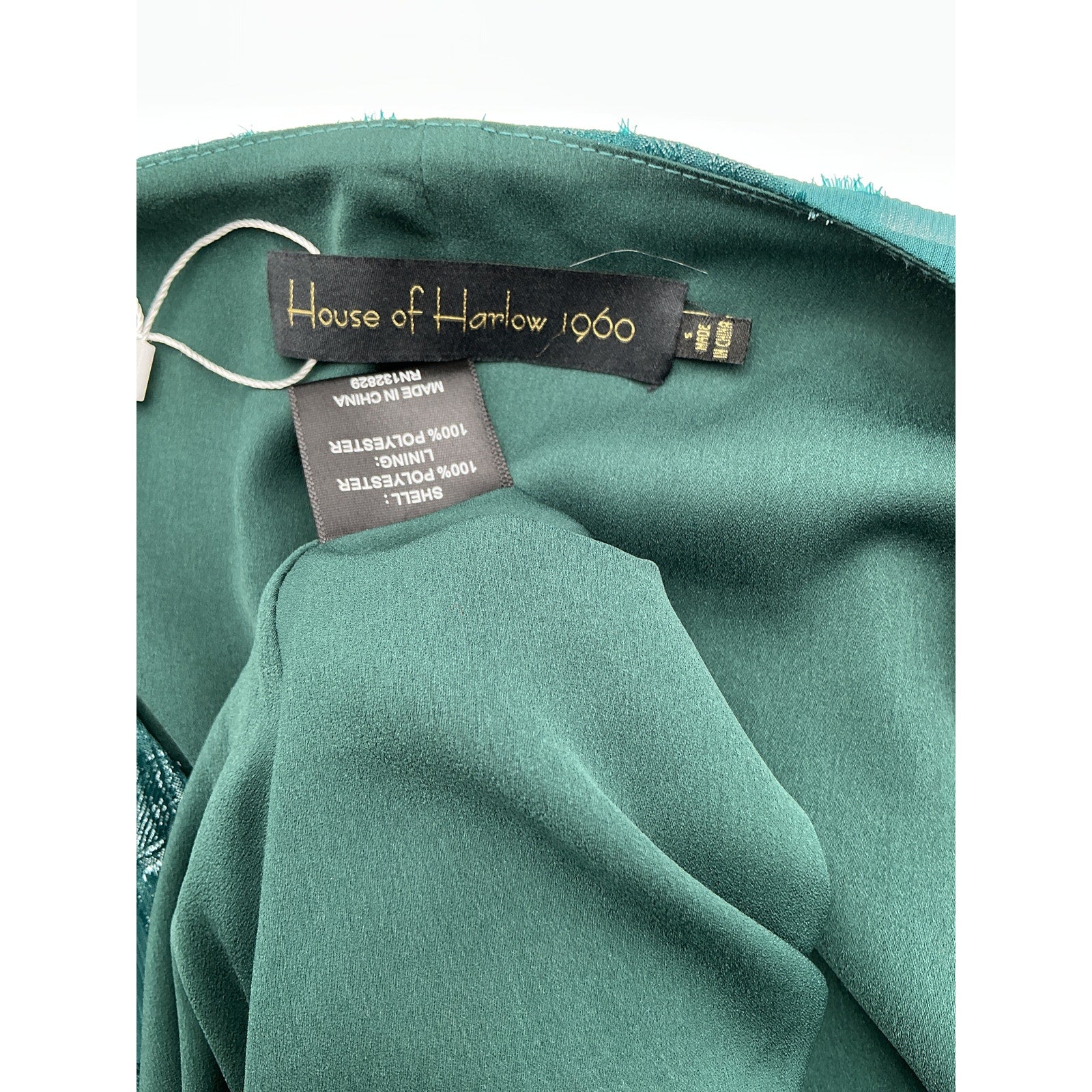 House Of Harlow 1960 x Revolve 'Sumner' Green Poly Mini Dress Size S