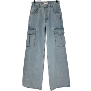 Agolde Relaxed Blue Minka Cargo Denim Jeans Size 25