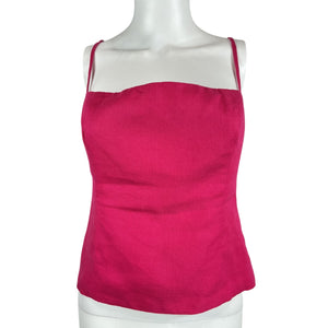 Reformation Smocked Fuchsia Overland Camisole Size 10