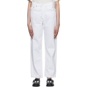 Re/Done Classic White 90s Low Slung Denim Jeans Size 25