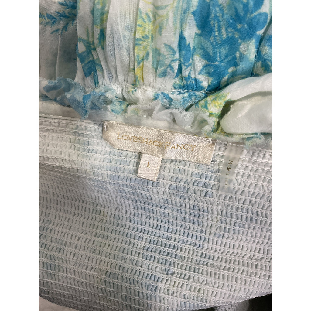 Loveshackfancy 'Olani' Blue Dress Size L