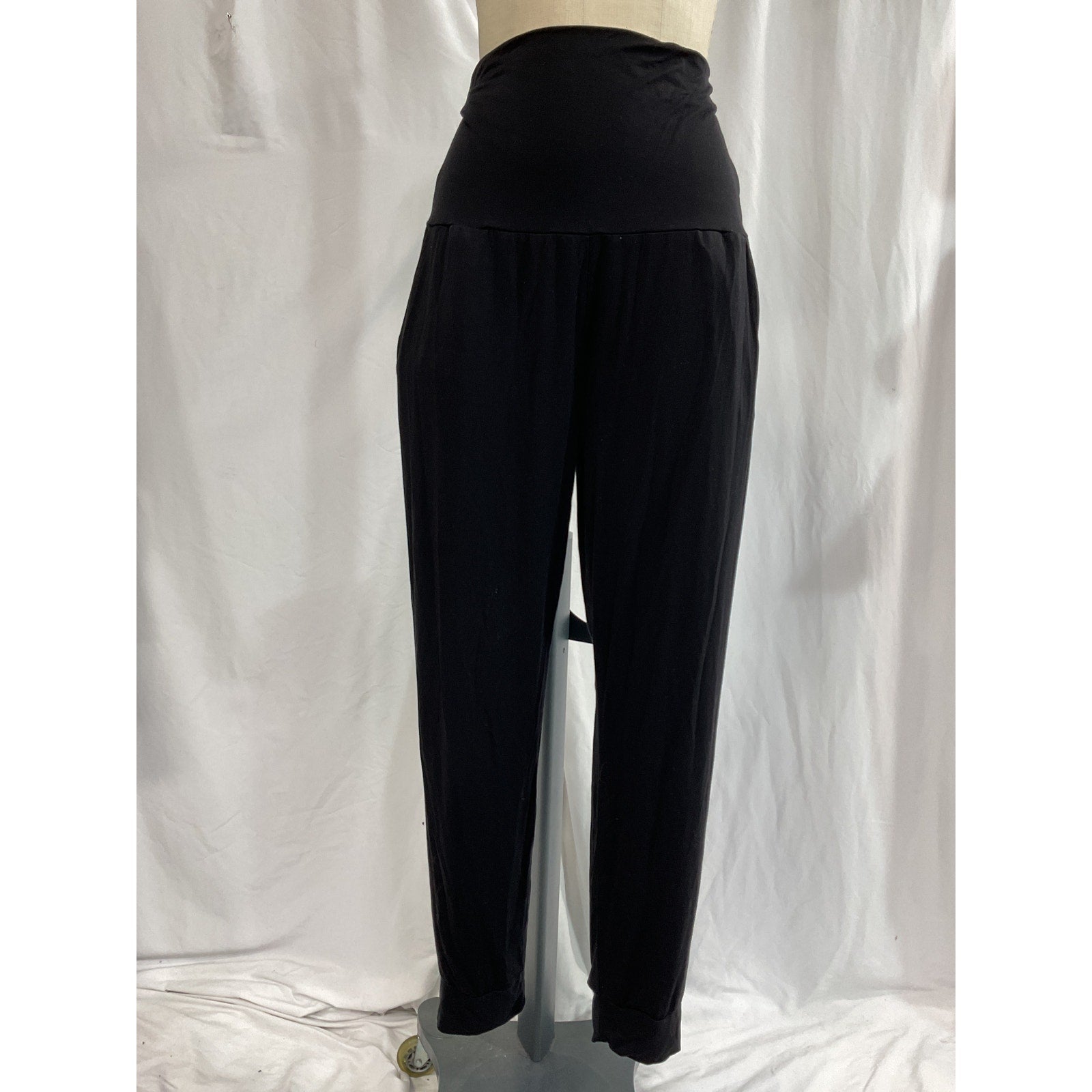 Hatch 'The Over/Under Easy' Black Maternity Pant Size M