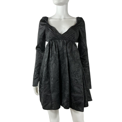 Sau Lee Jacquard Black Lena Dress Size 4