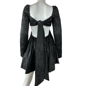 Sau Lee Jacquard Black Lena Dress Size 4