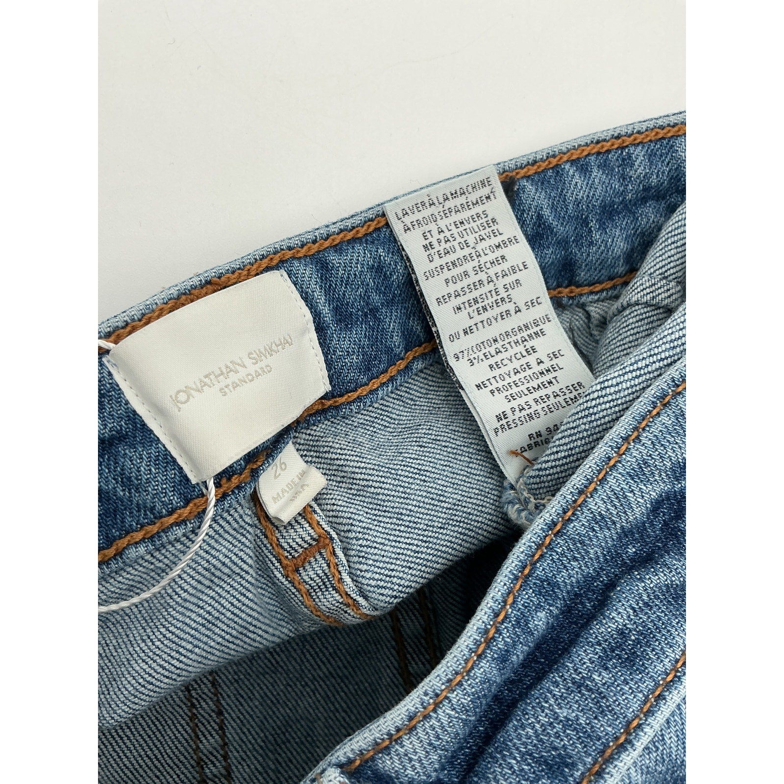 Jonathan Simkhai 'Wiley' Blue Cotton Denim Loose Jogger Jean Size 26