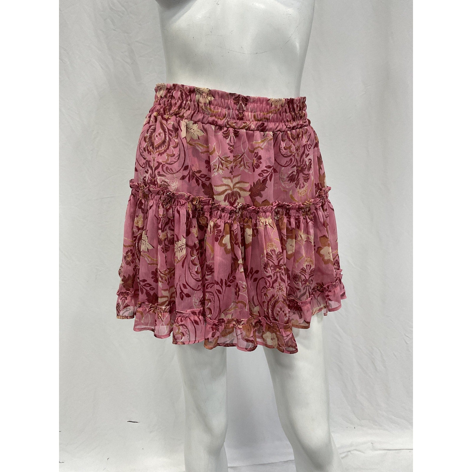Misa Los Angeles 'Marion' Pink Polyester Skirt Size S
