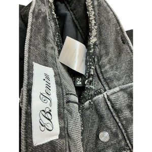 Eb Denim Asymmetric Black Gemini Denim Jeans Size 24