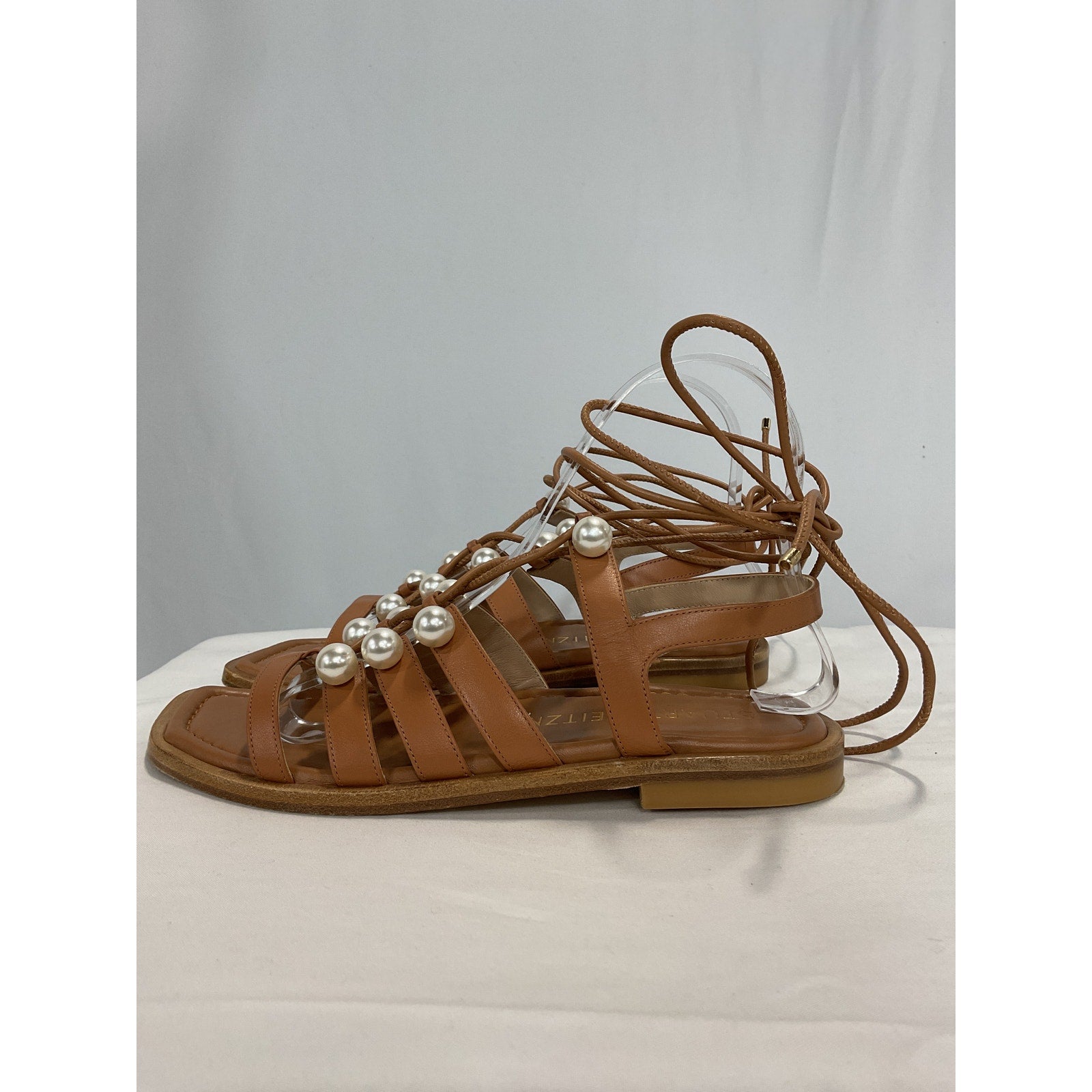 Stuart Weitzman 'Goldie' Brown Lace-Up Size 6