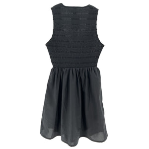Faithfull The Brand Smocked Black Epoca Dress Size 4