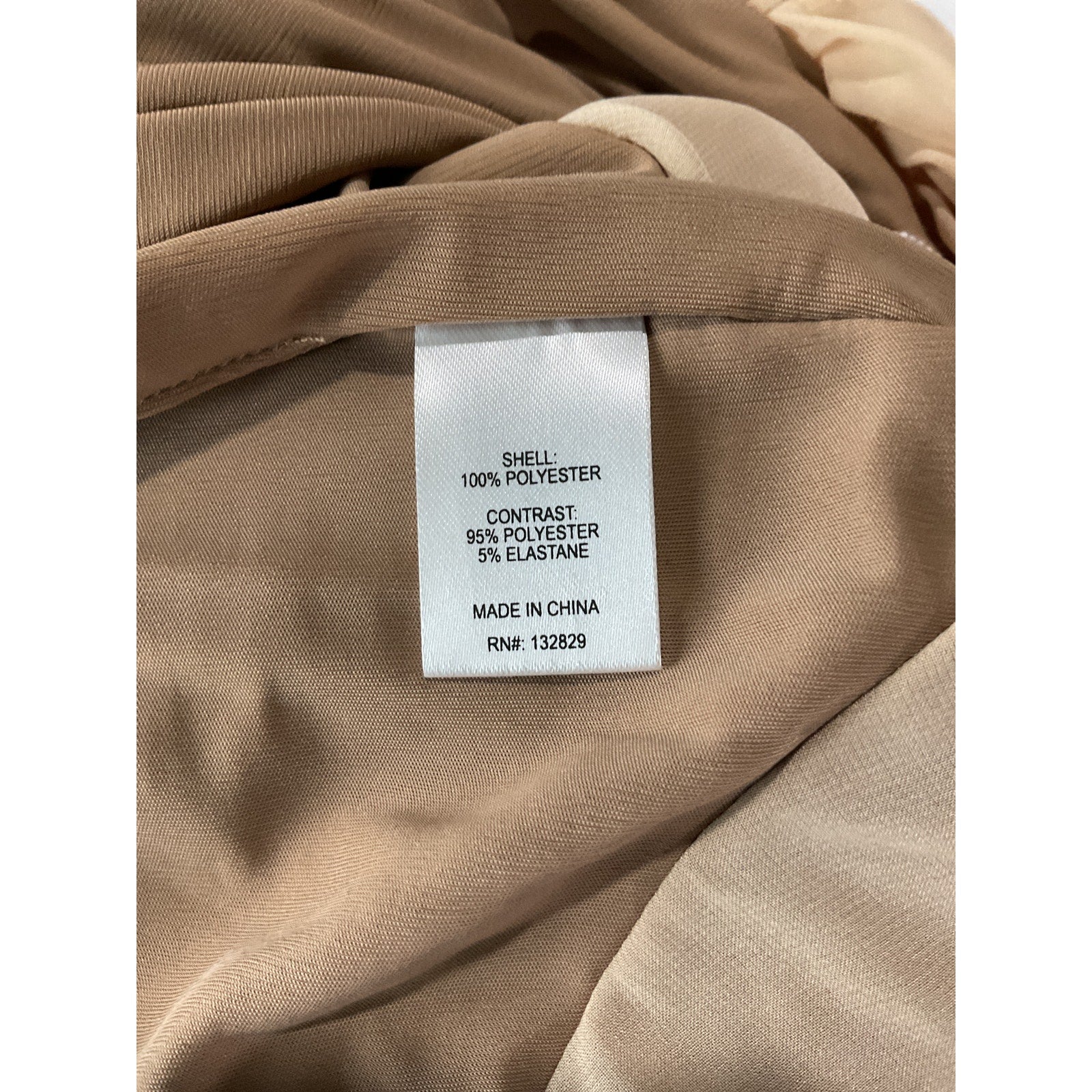 L'Academie 'By Marianna' Beige Polyester Marin Midi Dress Size S